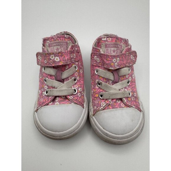 Converse Chuck Taylor All Star Toddler Size 5 Pink Ditsy Floral Flowers Peony - Picture 1 of 8